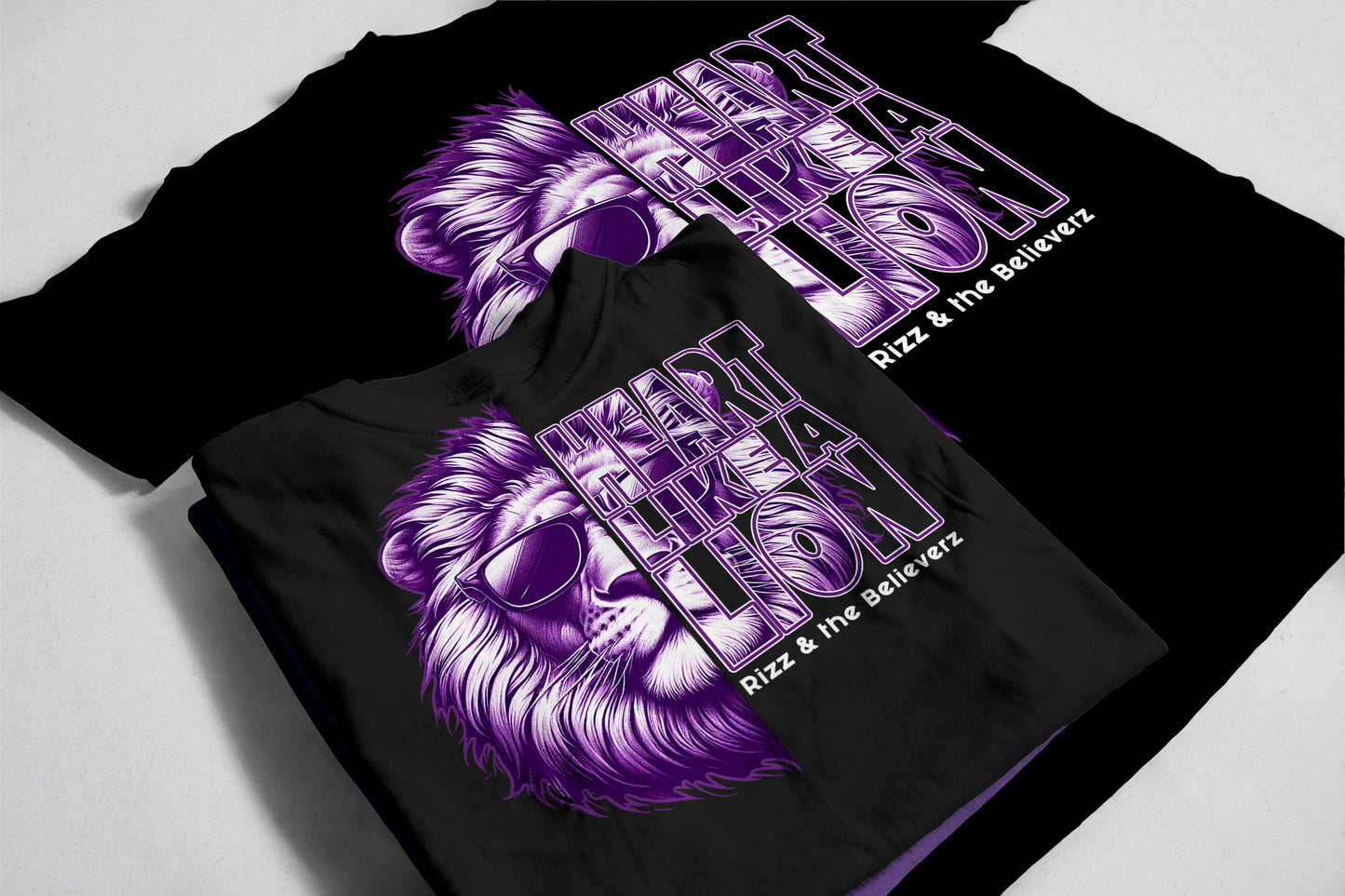 Heart Like A Lion | Black T-shirt