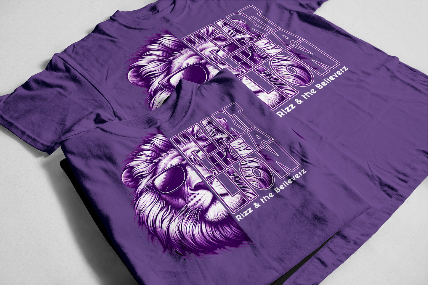 Heart Like A Lion | Purple T-shirt
